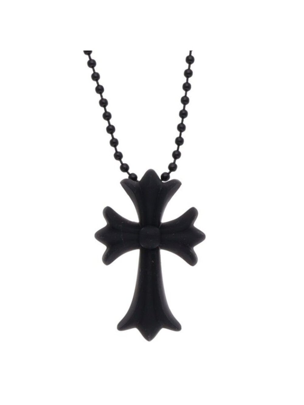 Chrome Hearts Rubber CH Small CH Cross Silicon Necklace